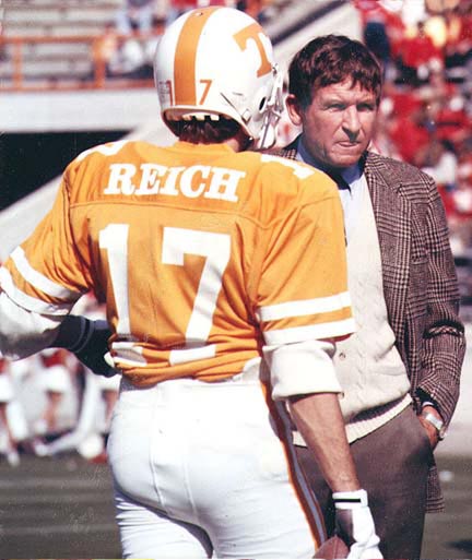 Phil Reich with Coach Johnny Majors