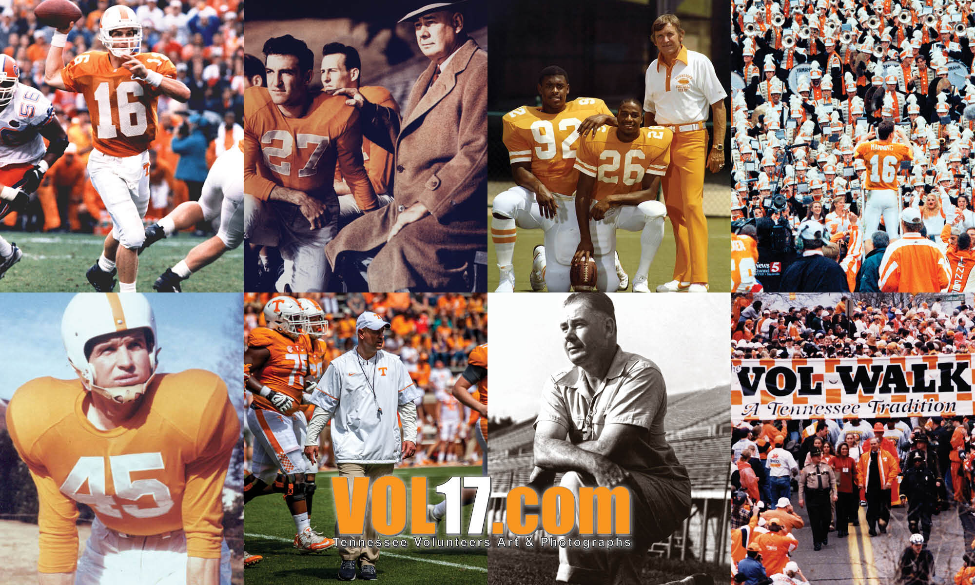 VOL17.com Tennessee Vols Legendsary Coaches and Players
